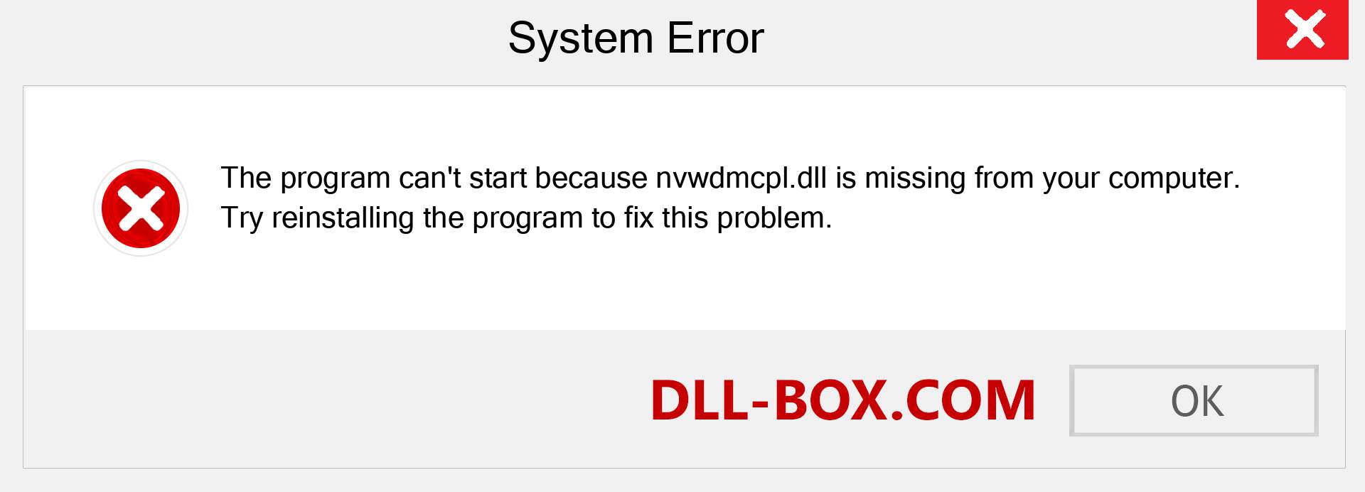  nvwdmcpl.dll file is missing?. Download for Windows 7, 8, 10 - Fix  nvwdmcpl dll Missing Error on Windows, photos, images